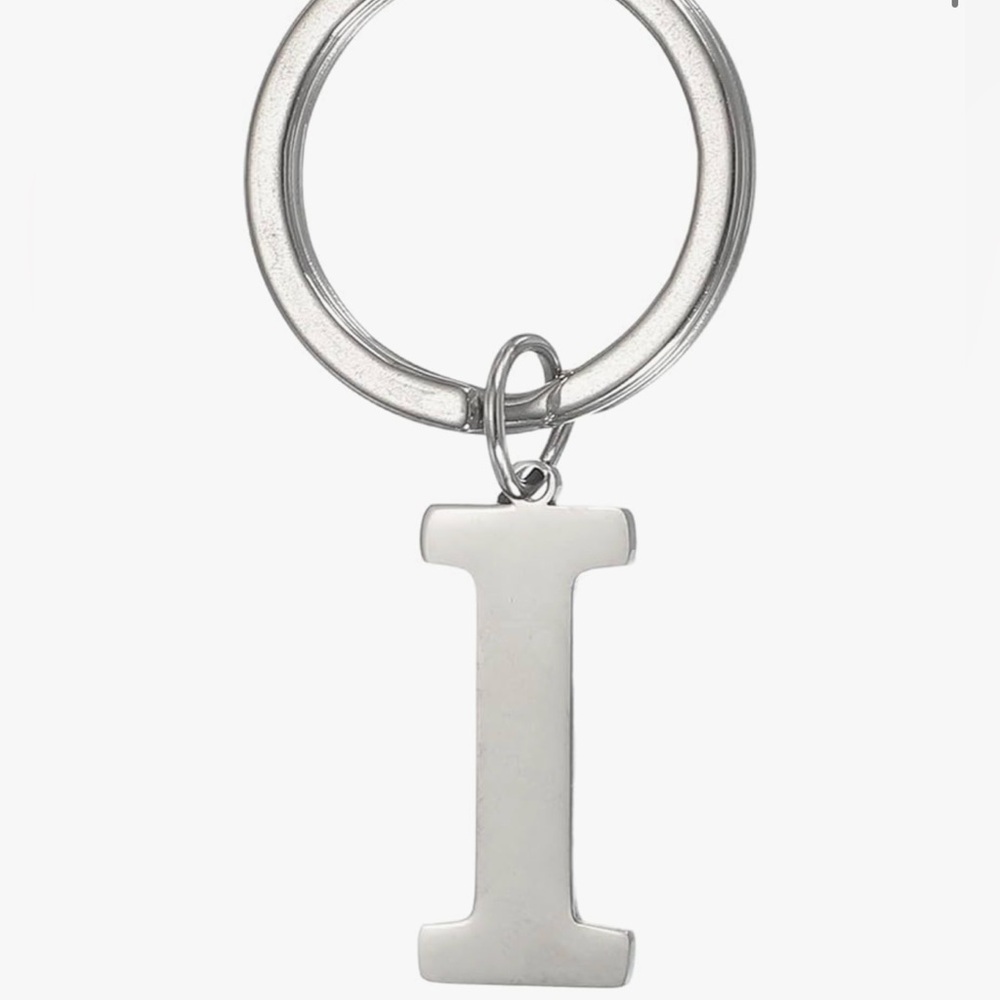 Silver Initial Keychains